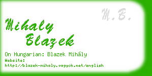 mihaly blazek business card